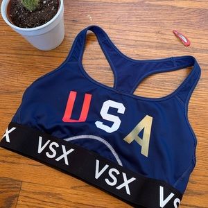 Blue USA Victoria Secret Sports Bra